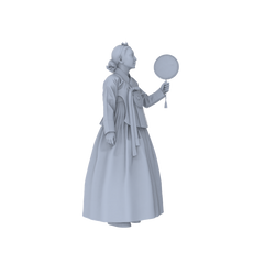 Detail view of Yao's Studio LYTR248 Korean Hanbok Women Resin Miniature Model 3-Figure Set, Unpainted Traditional Korean Dress Figures, DIY Painting Scene Decoration Miniatures Diorama Resin Figures Model