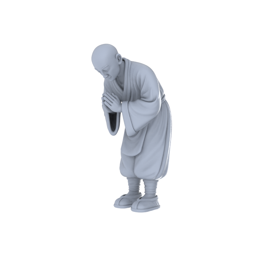 Detail view of Yao's Studio LYTR249  Monk Figures Resin Miniature Model 3-Figure Set, Unpainted Meditation & Walking Figures, DIY Painting Scene Decoration Miniatures Diorama Resin Figures Model
