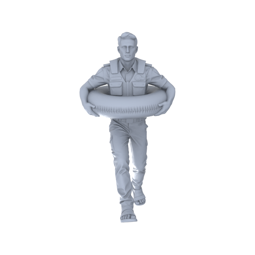Detail view of MRY-SFW LYTR250D Modern Lifeguard Male Single with Lifebuoy 1pc Model