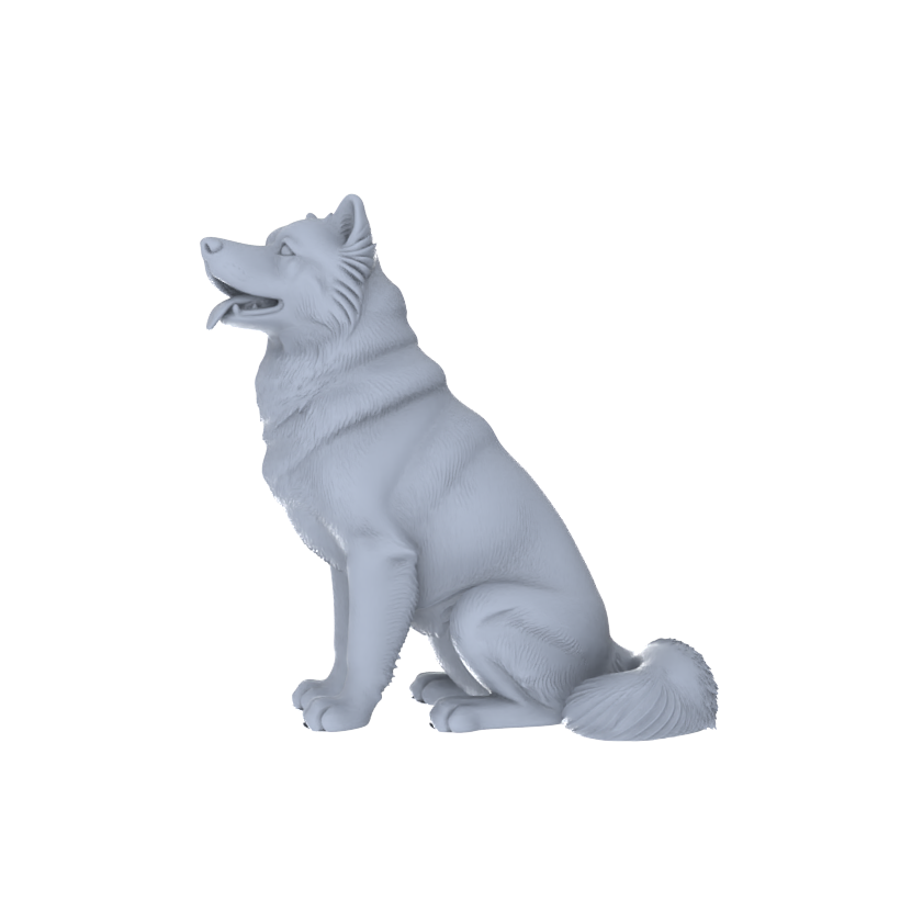 Detail view of Yao's Studio LYTR251  Alaskan Malamute Resin Miniature Model 5-Figure Set, Unpainted Cute Interactive Pet Figures, DIY Painting Scene Decoration Miniatures Diorama Resin Figures Model