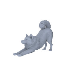 Detail view of Yao's Studio LYTR251  Alaskan Malamute Resin Miniature Model 5-Figure Set, Unpainted Cute Interactive Pet Figures, DIY Painting Scene Decoration Miniatures Diorama Resin Figures Model