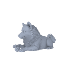 Detail view of Yao's Studio LYTR251  Alaskan Malamute Resin Miniature Model 5-Figure Set, Unpainted Cute Interactive Pet Figures, DIY Painting Scene Decoration Miniatures Diorama Resin Figures Model