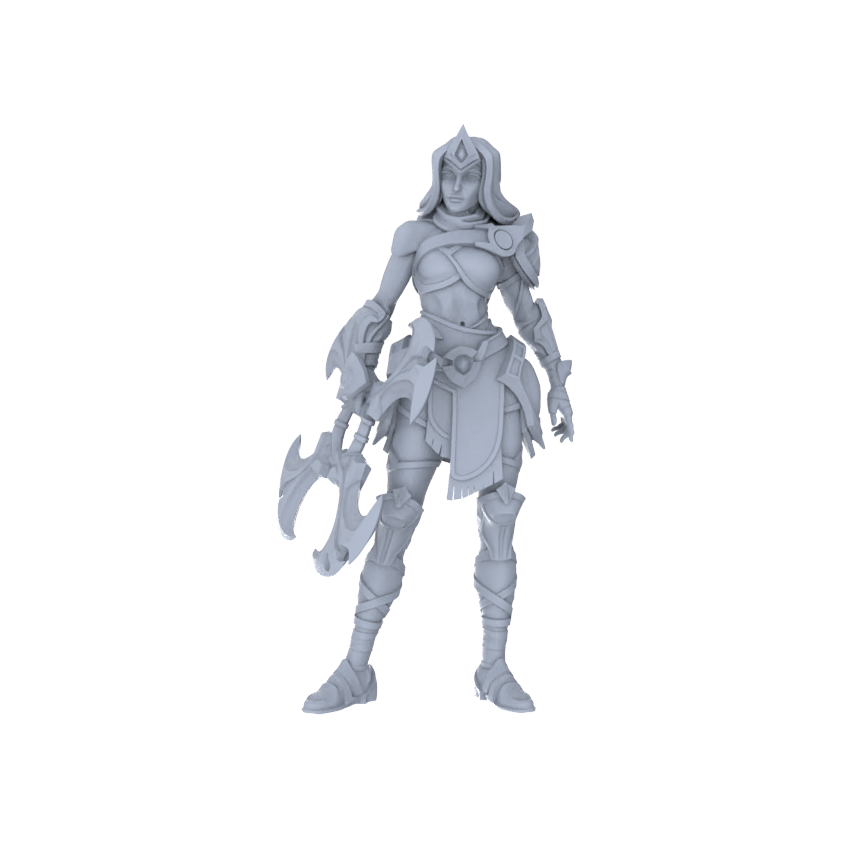 Detail view of MRY-SFW LYGR157 Medieval fantasy character wargame model resin blank wargame miniature figure scene character figure hand painted Model
