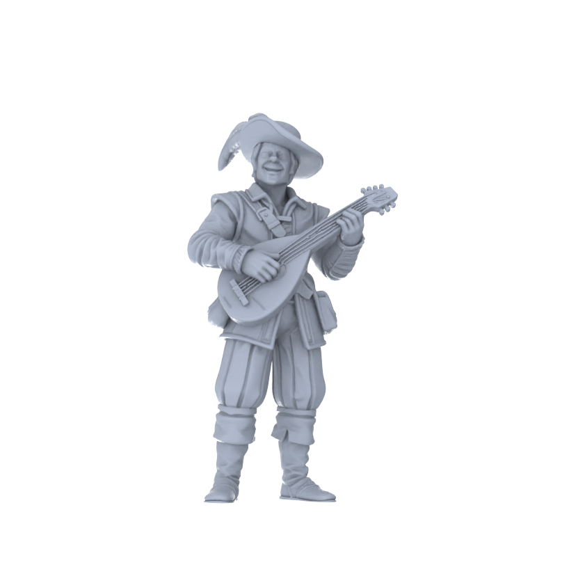 Detail view of MRY-SFW LYGR158 Medieval profession character wargame model resin blank wargame miniature figure scene character figure hand painted Model