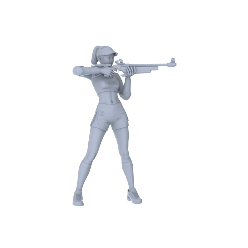 Detail view of Yao's Studio LYTR142 Shooting Tactical Scene Resin Miniature Model 2-Figure Set - Shooter Figures Unpainted DIY Model Painting Tactical Scene Decor 1set Model