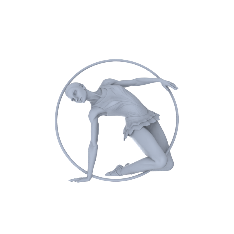 Detail view of Yao's Studio LYTR145  Rhythmic Gymnastics Scene Resin Miniature Model 6-Figure Set - Gymnast Figures Unpainted DIY Model Painting Sports Scene Decor 1set Model