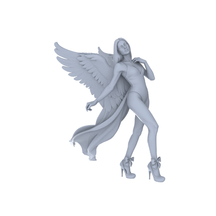 Detail view of MRY-SFW LYTR151A Modern Sexy Female Single with Angel Wings 1pc Model