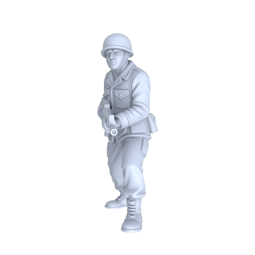Detail view of MRY-SFW LYGR136 WWII US Army Team Wargame Resin White Model Wargame Miniature Soldier Scene Character Hand Figure Hand Painted Model