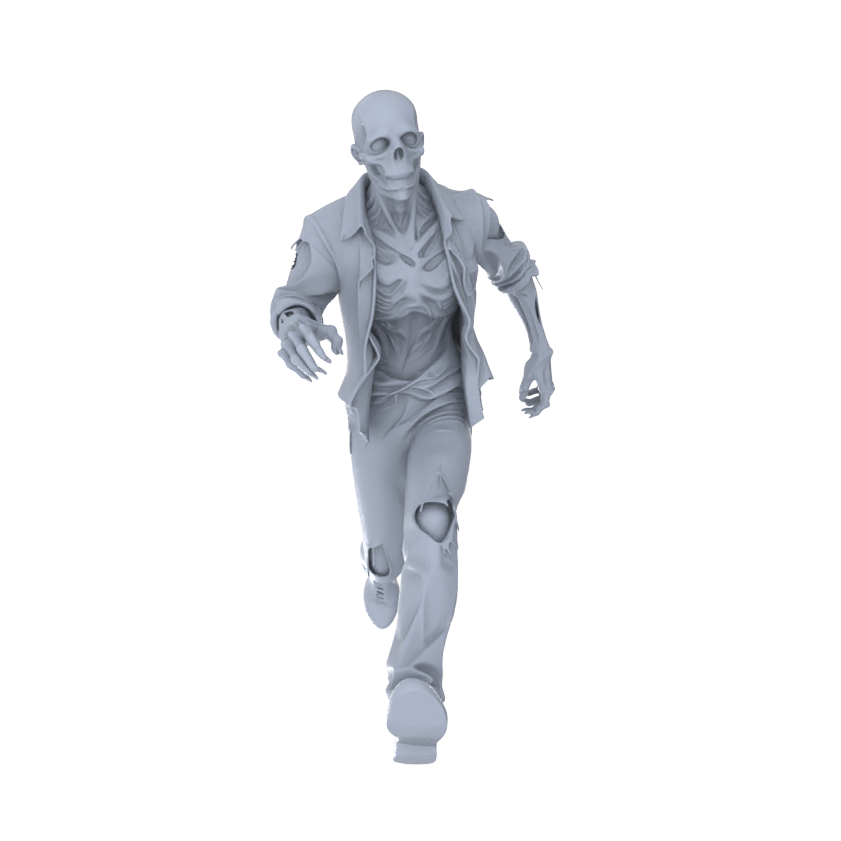 Detail view of MRY-SFW LYGR081 Zombie Game Theme Anime Theme Wargame Resin White Model Fantasy Theme Theme Wargame Miniature Soldiers Scene Characters Figure Hand-Painted Model