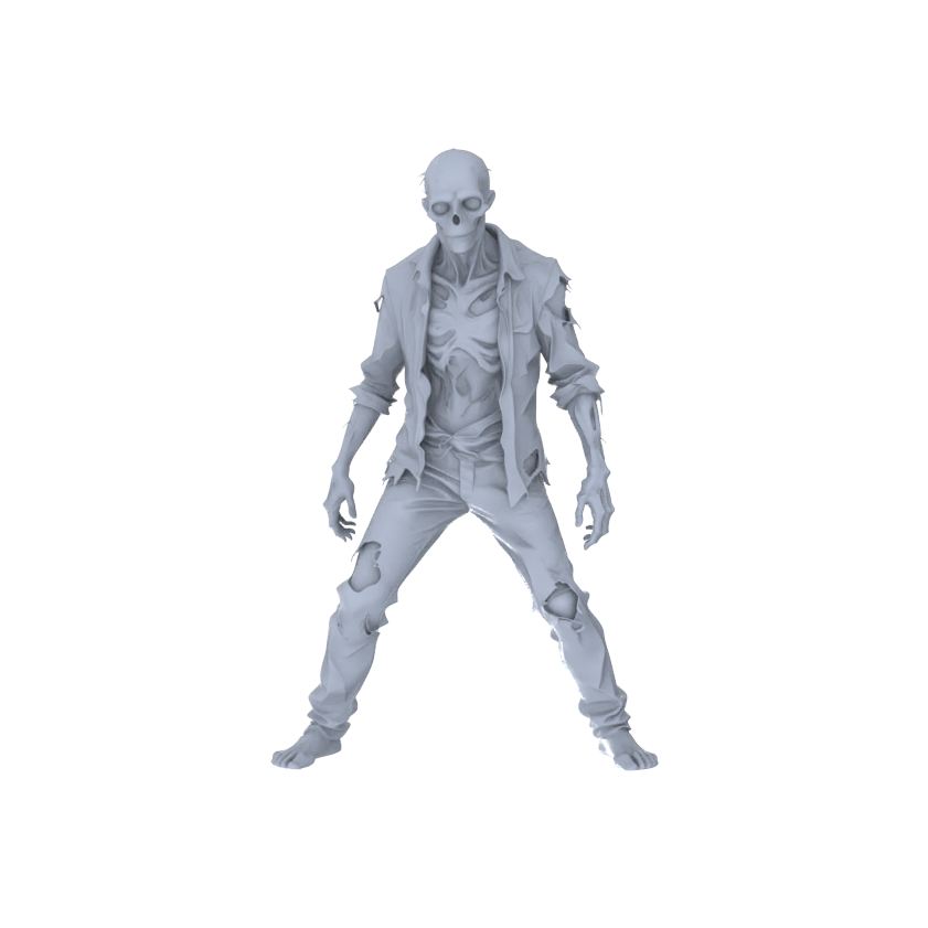 Detail view of MRY-SFW LYGR081 Zombie Game Theme Anime Theme Wargame Resin White Model Fantasy Theme Theme Wargame Miniature Soldiers Scene Characters Figure Hand-Painted Model