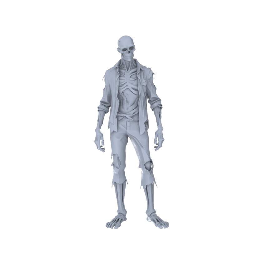 Detail view of MRY-SFW LYGR081 Zombie Game Theme Anime Theme Wargame Resin White Model Fantasy Theme Theme Wargame Miniature Soldiers Scene Characters Figure Hand-Painted Model