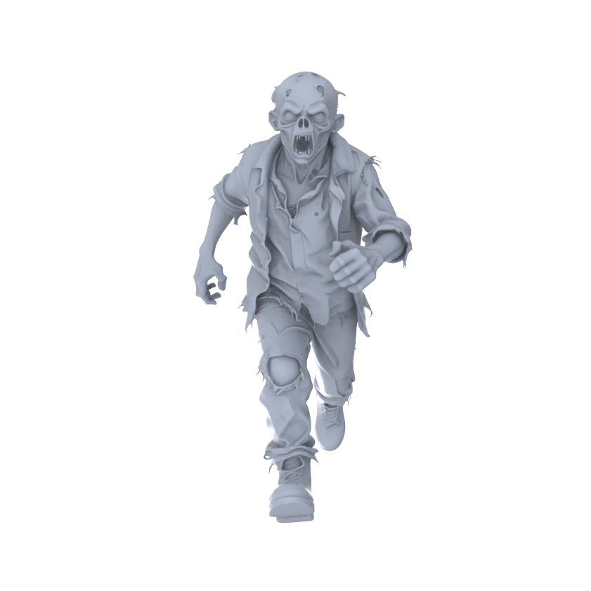 Detail view of MRY-SFW LYGR082 Zombie Game2 Theme Anime Theme Wargame Resin White Model Fantasy Theme Theme Wargame Miniature Soldiers Scene Characters Figure Hand-Painted Model