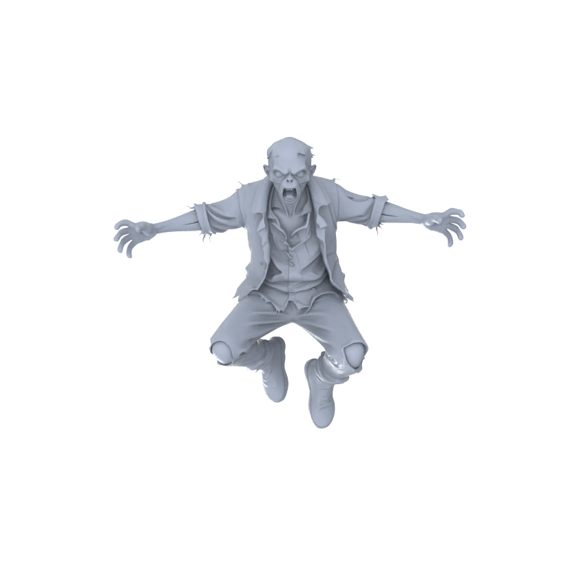 Detail view of MRY-SFW LYGR082 Zombie Game2 Theme Anime Theme Wargame Resin White Model Fantasy Theme Theme Wargame Miniature Soldiers Scene Characters Figure Hand-Painted Model