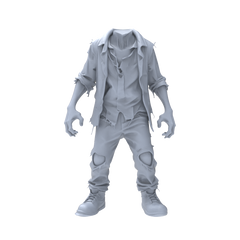 Detail view of MRY-SFW LYGR082 Zombie Game2 Theme Anime Theme Wargame Resin White Model Fantasy Theme Theme Wargame Miniature Soldiers Scene Characters Figure Hand-Painted Model