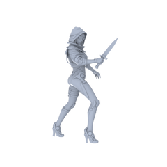 Detail view of MRY-SFW LYGR120 Phantom Hunter Resin Blank Miniature Soldier Character Model Scene Figure Handmade Figure Hand Painted Model