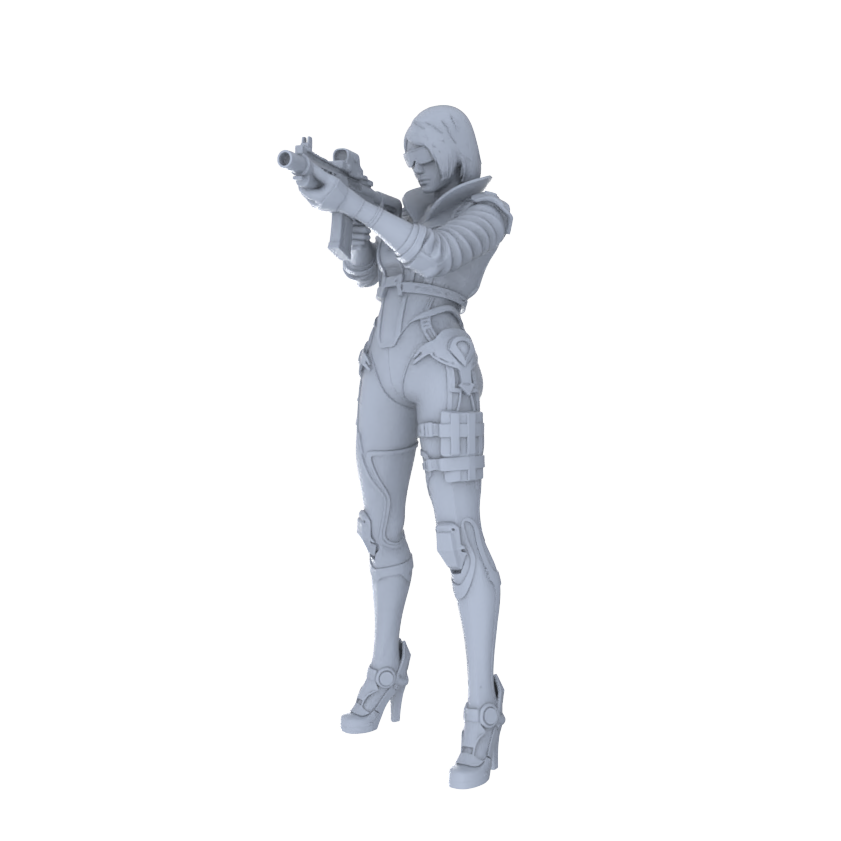 Detail view of MRY-SFW LYGR120 Phantom Hunter Resin Blank Miniature Soldier Character Model Scene Figure Handmade Figure Hand Painted Model