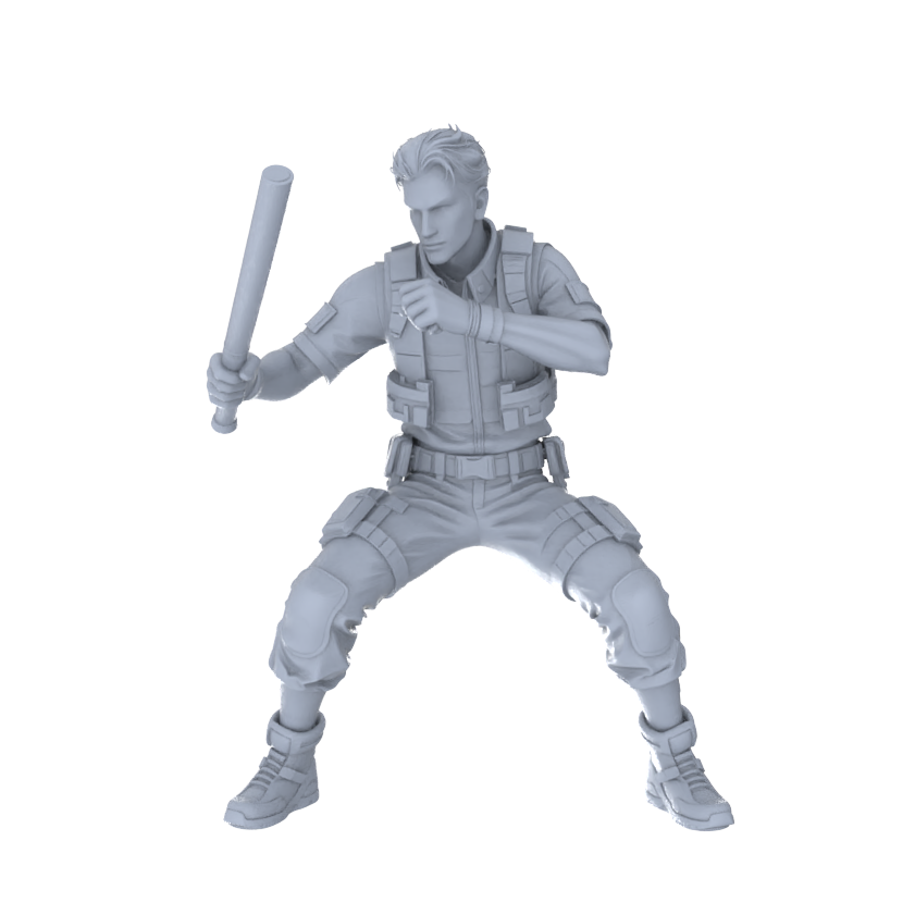 Detail view of MRY-SFW LYGR121 Rocket Boy Resin Blank Miniature Soldier Character Model Scene Figure Handmade Figure Hand Painted Model