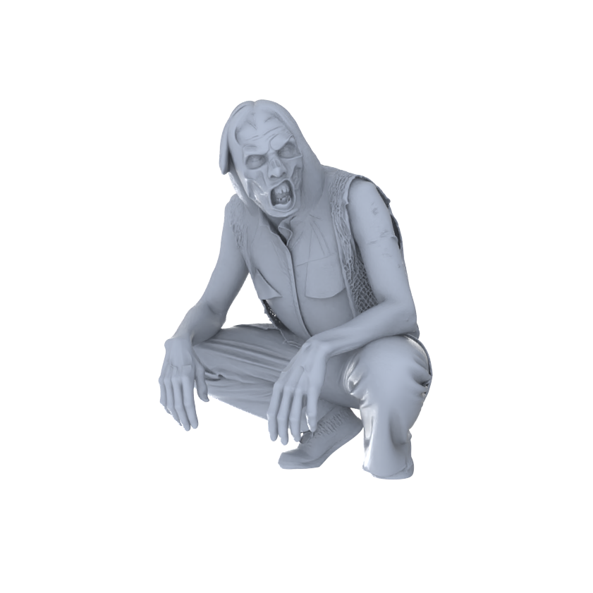 Detail view of MRY-SFW LYGR100 Horror theme zombie doomsday theme resin white model miniature soldier character model scene character figure hand painted Model