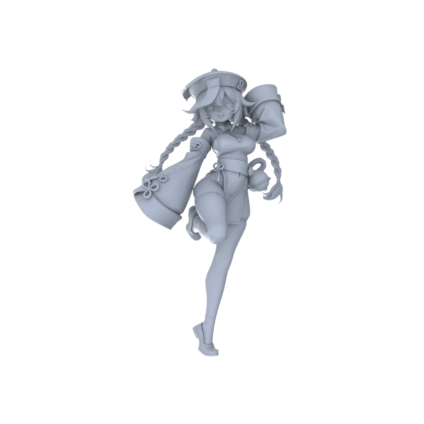 Detail view of MRY-SFW LYGR101 Beautiful female zombie game theme resin white model miniature soldier character model scene character figure hand painted Model