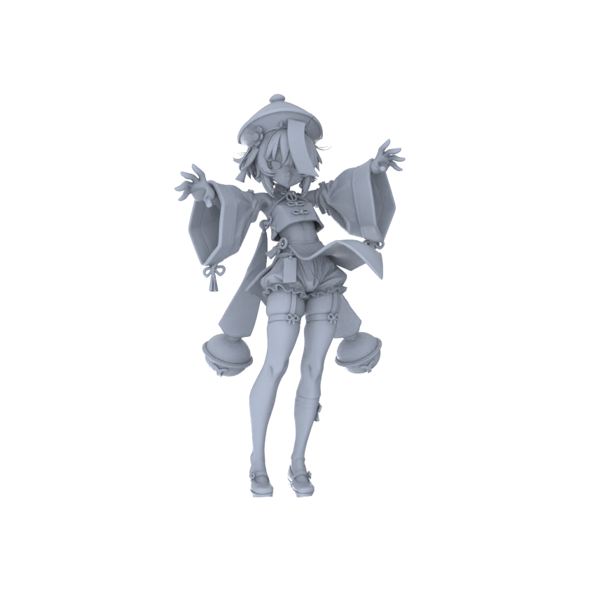 Detail view of MRY-SFW LYGR101 Beautiful female zombie game theme resin white model miniature soldier character model scene character figure hand painted Model