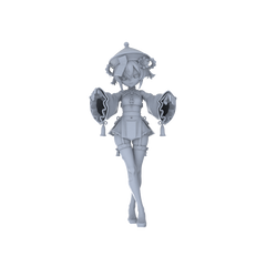 Detail view of MRY-SFW LYGR101 Beautiful female zombie game theme resin white model miniature soldier character model scene character figure hand painted Model