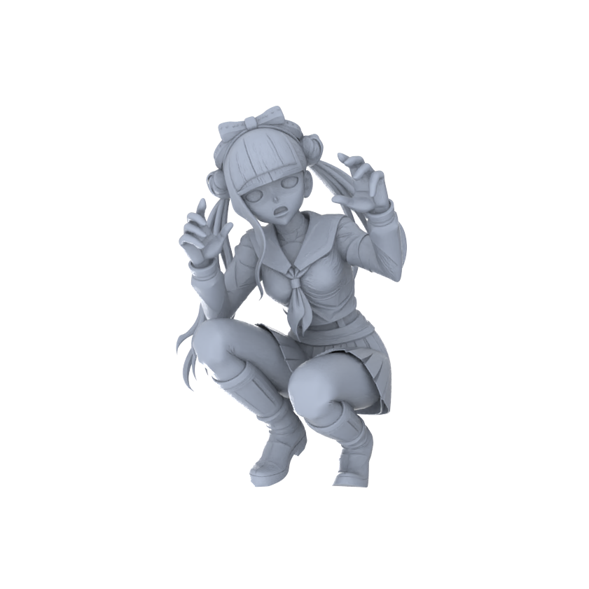 Detail view of MRY-SFW LYGR102 Beautiful female2 zombie game theme resin white model miniature soldier character model scene character figure hand painted Model