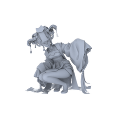 Detail view of MRY-SFW LYGR102 Beautiful female2 zombie game theme resin white model miniature soldier character model scene character figure hand painted Model
