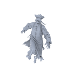 Detail view of MRY-SFW LYGR107 Zombie resin white model miniature soldier character model scene character figure hand painted Model