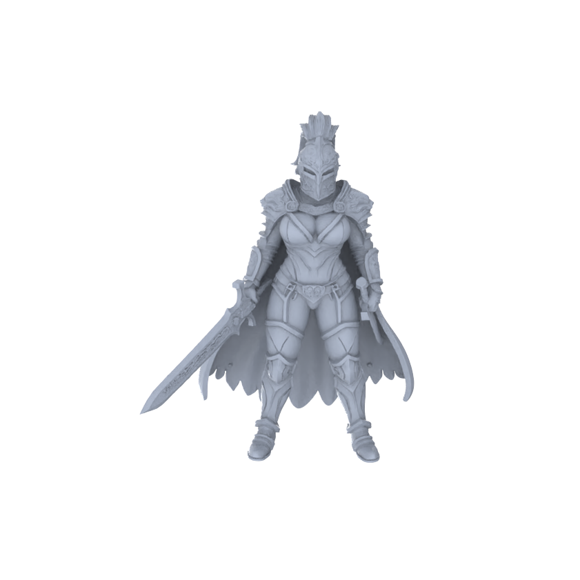 Detail view of MRY-SFW LYGR139 Knight And Pirate Resin White Model Wargame Miniature Soldier Scene Character Hand Figure Hand Painted Model