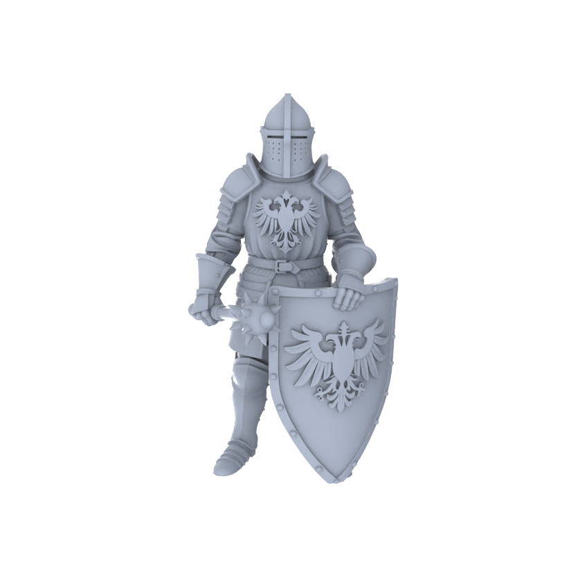 Detail view of MRY-SFW LYGR139 Knight And Pirate Resin White Model Wargame Miniature Soldier Scene Character Hand Figure Hand Painted Model