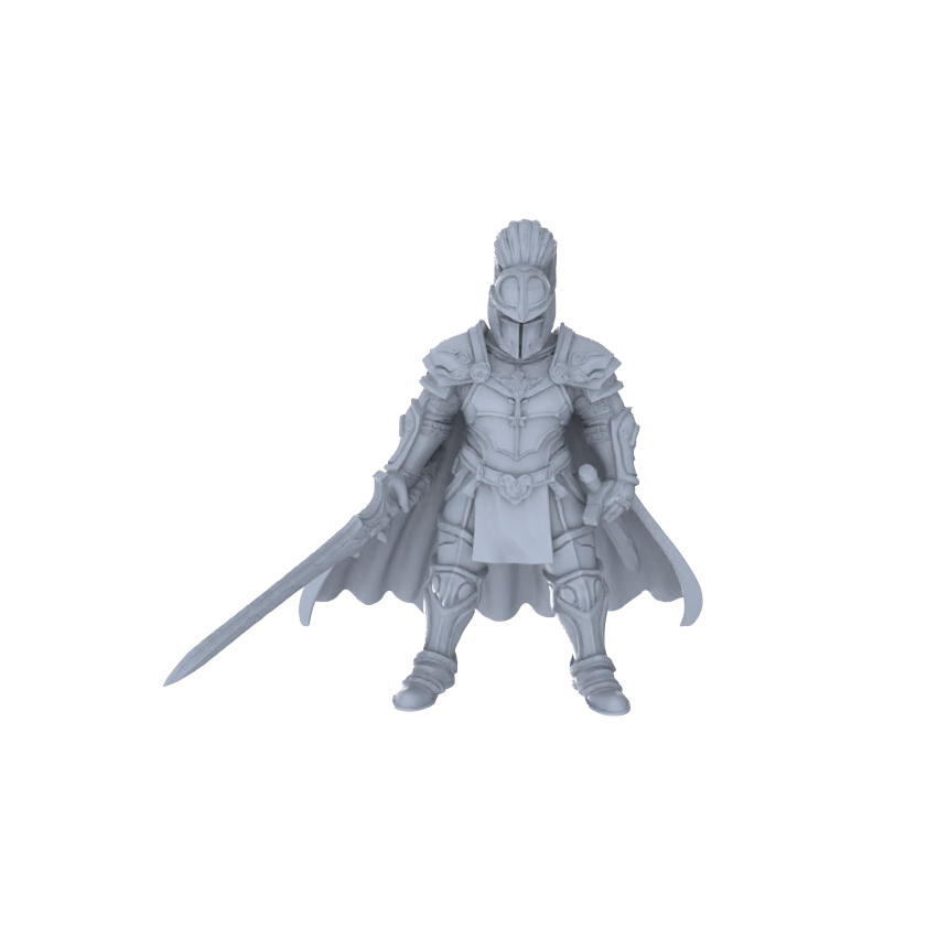 Detail view of MRY-SFW LYGR139 Knight And Pirate Resin White Model Wargame Miniature Soldier Scene Character Hand Figure Hand Painted Model