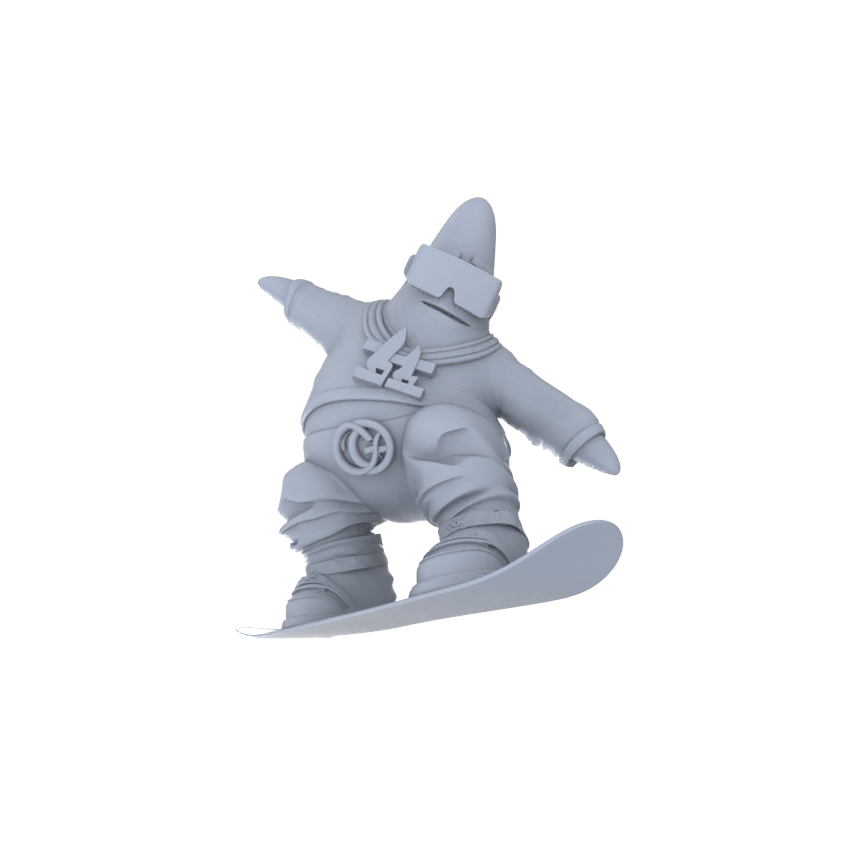 Detail view of MRY-SFW LYGR083 sponge passers by anime theme war chess resin white model miniature soldier scene character figure hand painted Model