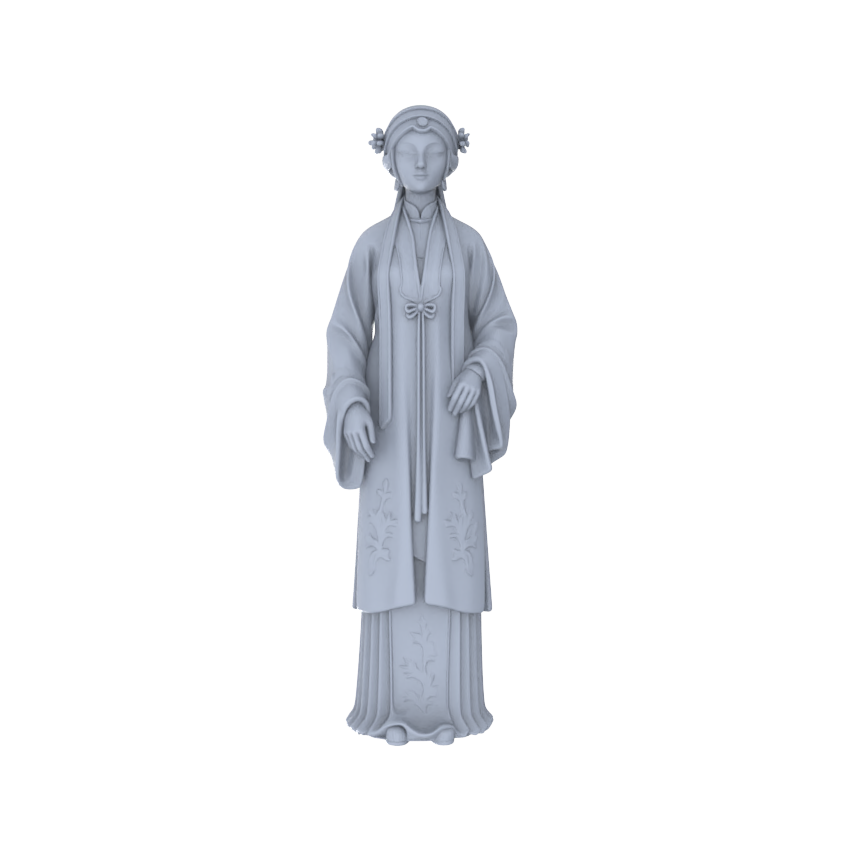 Detail view of Yao's Studio LYTR179 Opera Characters Resin Miniature Model 3-Figure Set, Unpainted Ancient Opera Figures, DIY Painting Scene Decoration Miniatures Diorama Resin Figures Model