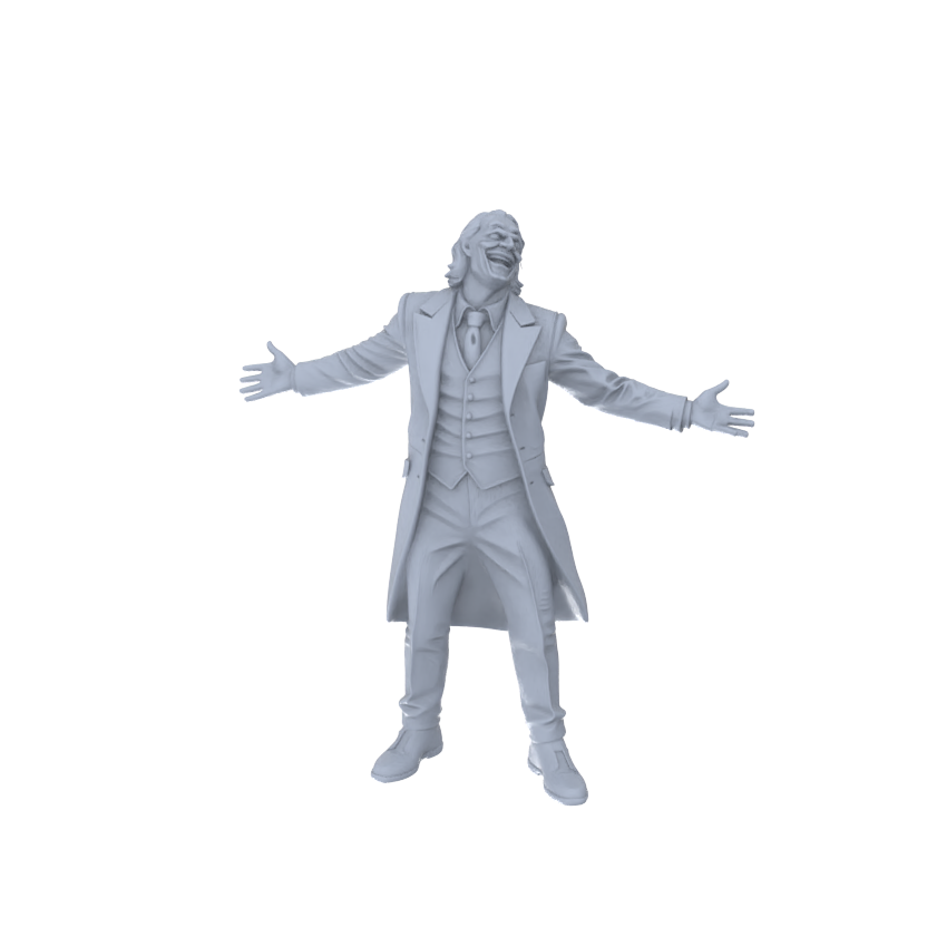 Detail view of Yao's Studio LYTR181 Joker & Villain Characters Resin Miniature Model 5-Figure Set, Unpainted Dark Style Figures, DIY Painting Scene Decoration Miniatures Diorama Resin Figures Model
