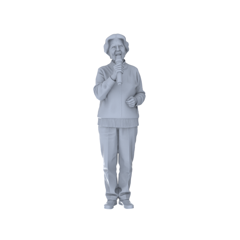 Detail view of Yao's Studio LYTR182 Nursing Home Daily Life Resin Miniature Model 5-Figure Set, Unpainted Elderly Activity Figures, DIY Painting Scene Decoration Miniatures Diorama Resin Figures Model