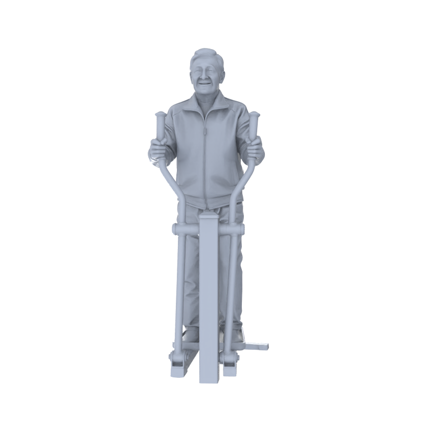 Detail view of Yao's Studio LYTR182 Nursing Home Daily Life Resin Miniature Model 5-Figure Set, Unpainted Elderly Activity Figures, DIY Painting Scene Decoration Miniatures Diorama Resin Figures Model