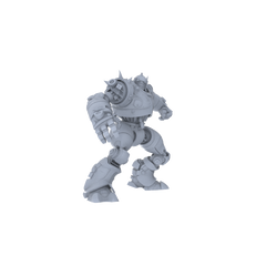 Detail view of MRY-SFW LYGR133 Wasteland Style Doomsday Robot Combat Motion Game Theme Wargame Resin White Model Wargame Miniature Soldier Scene Character Hand Figure Hand Painted Model