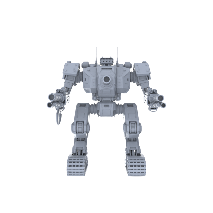 Detail view of MRY-SFW LYGR133 Wasteland Style Doomsday Robot Combat Motion Game Theme Wargame Resin White Model Wargame Miniature Soldier Scene Character Hand Figure Hand Painted Model