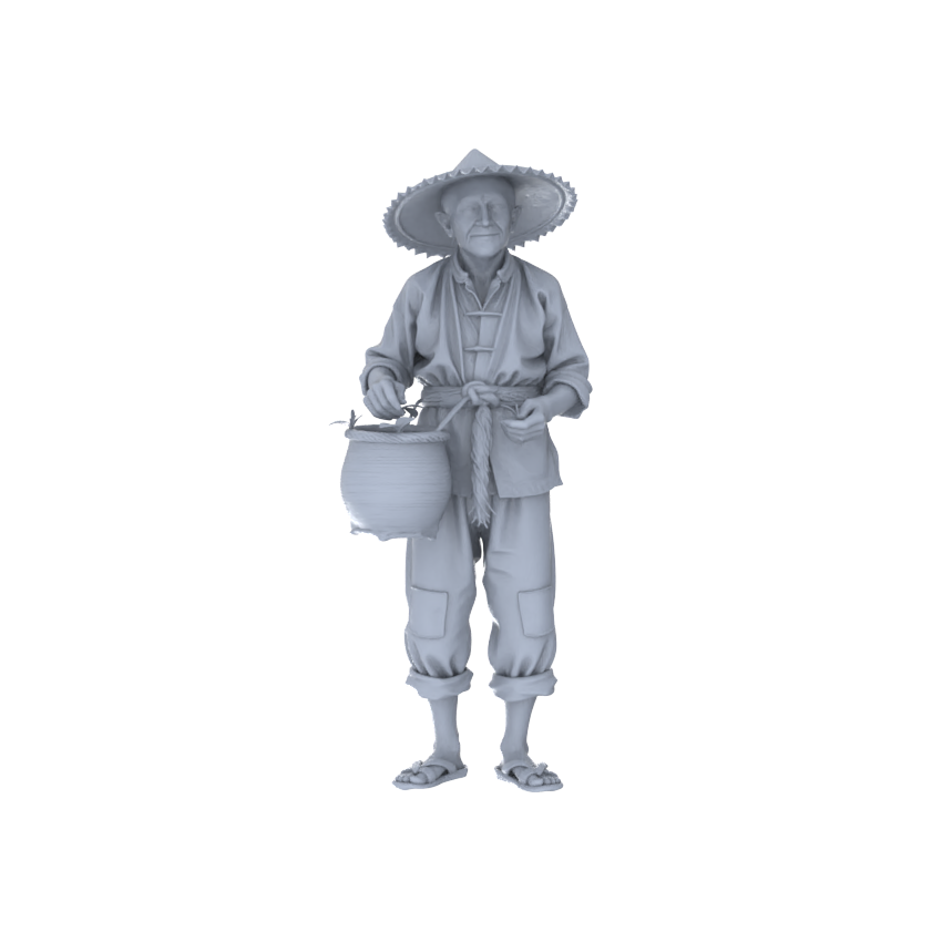 Detail view of Yao's Studio LYTR170 Food Service Staff Resin Miniature Model 4-Figure Set, Unpainted Restaurant Worker Figures, DIY Painting Scene Decoration Miniatures Diorama Resin Figures Model