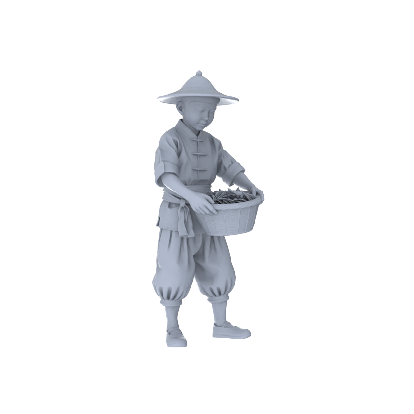 Detail view of Yao's Studio LYTR170 Food Service Staff Resin Miniature Model 4-Figure Set, Unpainted Restaurant Worker Figures, DIY Painting Scene Decoration Miniatures Diorama Resin Figures Model
