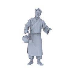Detail view of Yao's Studio LYTR172 Unpainted Ancient Food Stall Resin Miniature 8-Piece Set, Ideal for Hobbyists¡¯ Figure Painting & Chinese Street Diorama Building Miniatures Diorama Resin Figures Model