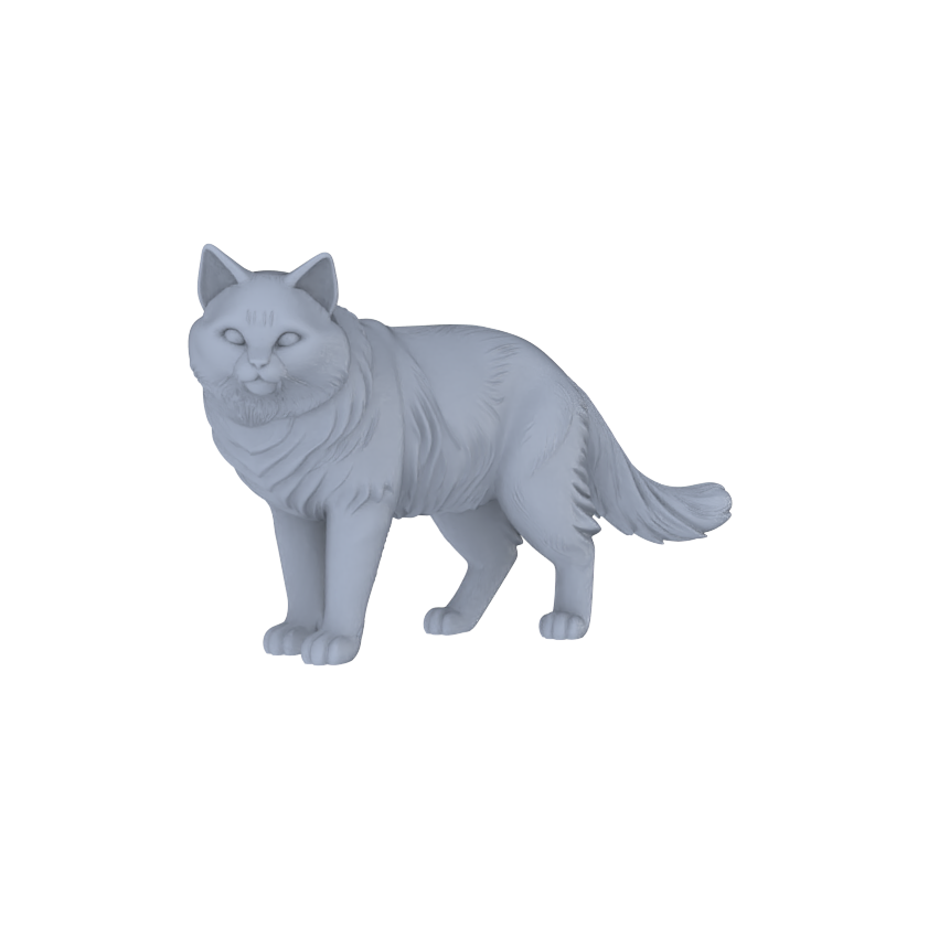 Detail view of Yao's Studio LYTR175  Unpainted Cozy Pet Resin Miniature Animal 4-Piece Set, DIY Painting Material for Forest Scene Diorama Miniatures Diorama Resin Figures Model