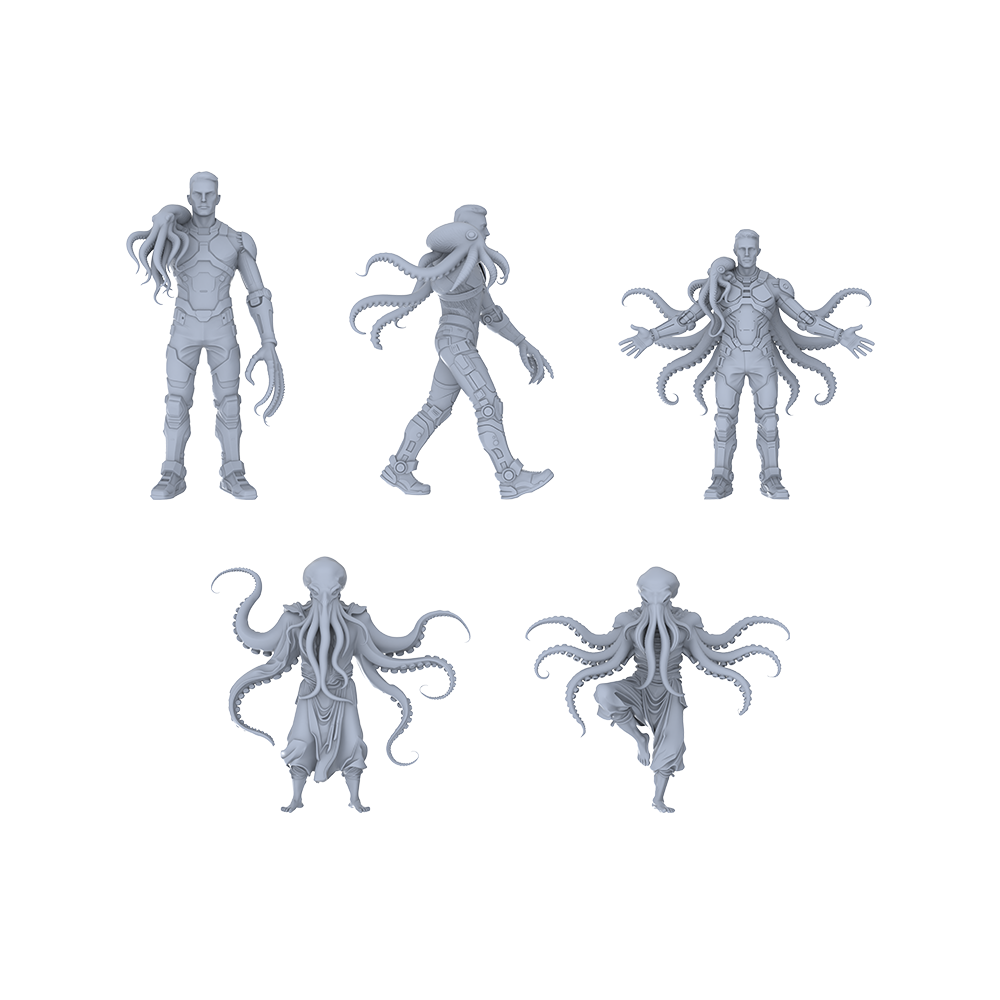 MRY-SFW LYGR058 Biological Mutation Series, Octopus Human, wargame, resin blank model, sci-fi theme, fantasy theme, miniature figure, scene character, figure, hand-painted S Scale 3D Printed Resin Model Kit by SSMODEL